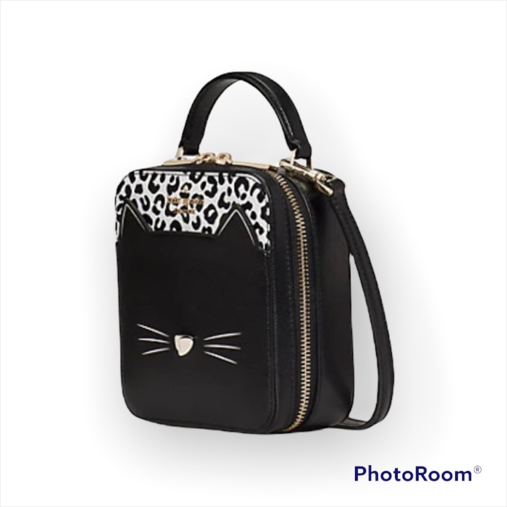 Kate Spade Meow crossbody black cat
